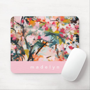 Mousepad Árvore Botânica Pintada Abstrata Moderna