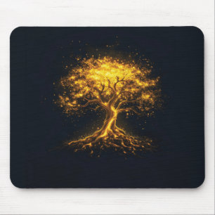 Mousepad Árvore brilhante da vida - Mística e Encantadora