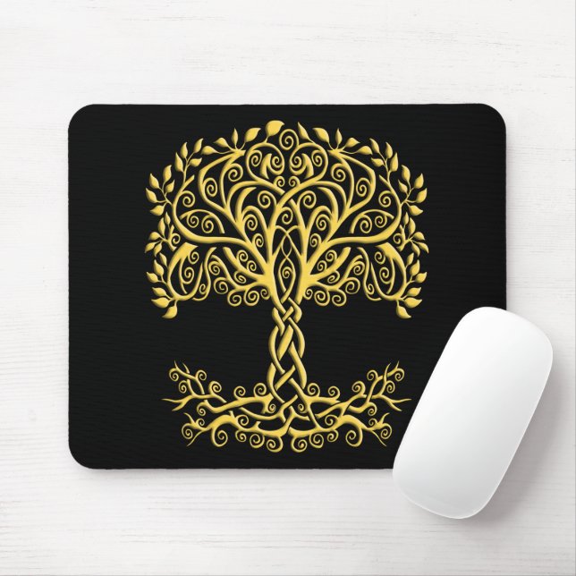 Mousepad Árvore Celta Amarela Da Vida (Com mouse)