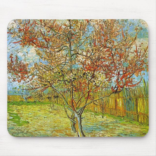 Mousepad Árvore cor-de-rosa na ressonância de Florença (Frente)