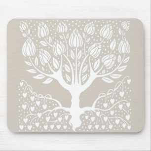 Mousepad Árvore da Magnolia Ornamental por Aubrey Beardsley