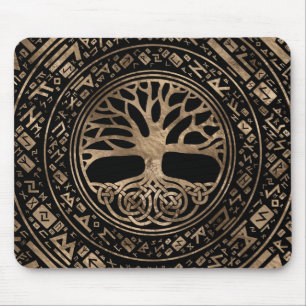 Mousepad Árvore da vida - Padrão Runic de Yggdrasil