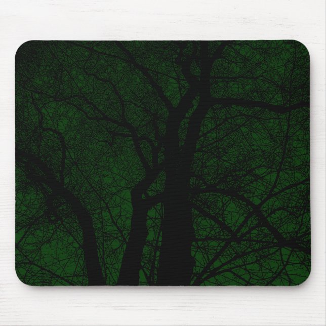Mousepad Árvore de alto contraste - Verde escuro (Frente)