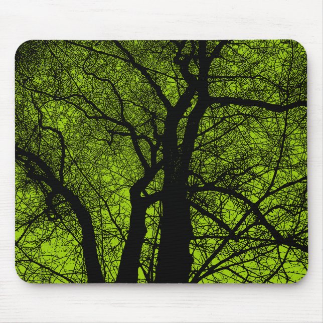 Mousepad Árvore de alto contraste - Verde marciano (Frente)
