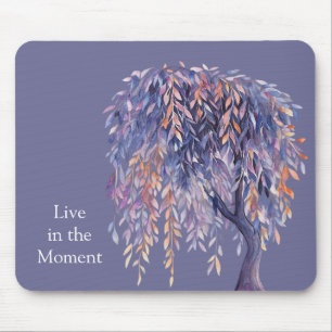 Mousepad Árvore de Folhas Laranja Roxo
