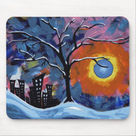 Mousepad Árvore de inverno e Luzes da Cidade - Artéria Orig