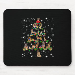Mousepad Árvore De Natal Alemã Coberta Por Lâmpada