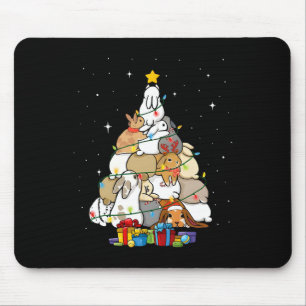 Mousepad Árvore de Natal Coelho Fofo 1