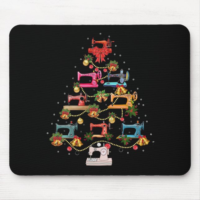 Mousepad Árvore de Natal da Máquina de Costura (Frente)