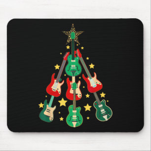 Mousepad Árvore de Natal de Guitarra Legal para Amantes de