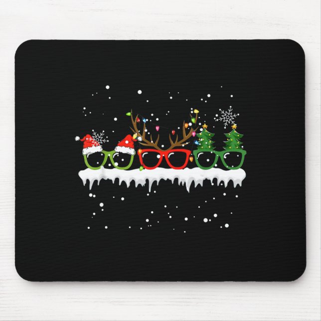 Mousepad Árvore de Natal de Optometrista Fantasia de Papai  (Frente)