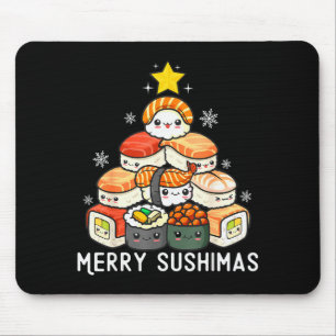 Mousepad Árvore de Natal de Sushi Fofo Rápido Para Homens A
