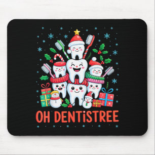 Mousepad Árvore de Natal Dentista Natal Divertido Dentista