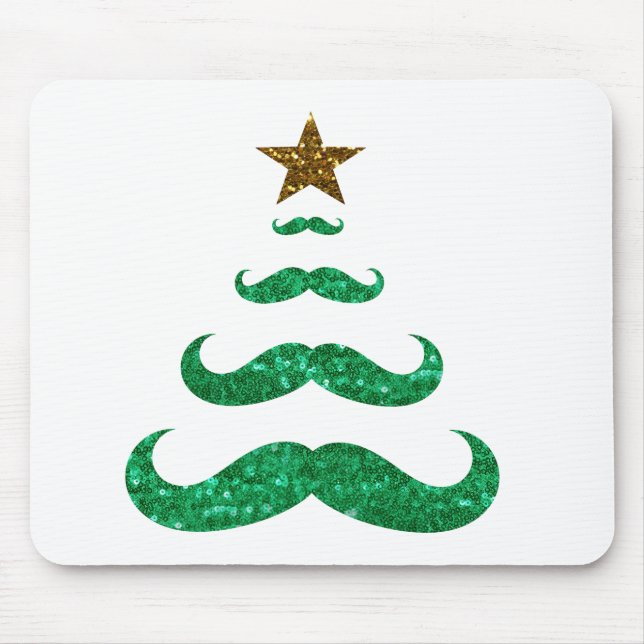 Mousepad árvore de natal do bigode (Frente)