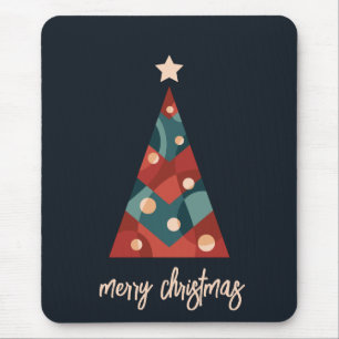 Mousepad Árvore de Natal feliz de arte sazonal