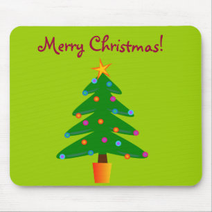 Mousepad Árvore de Natal Festiva Verde