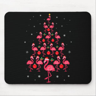 Mousepad Árvore de Natal Flamingo Rosa Flamingos Fofo Natal