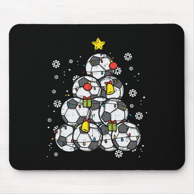 Mousepad Árvore de Natal Jogador de Natal Meninas Homens W (Frente)