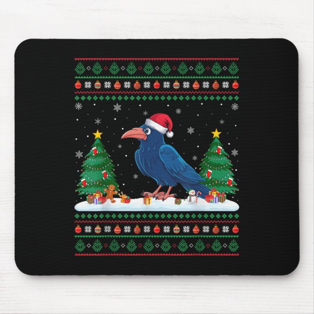 Mousepad Árvore de Natal Luz Papais noeis De Xmas Feios (Frente)