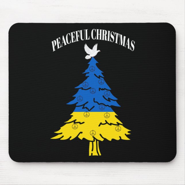 Mousepad Árvore de Natal Pacífica Paz Ucrânia  (Frente)