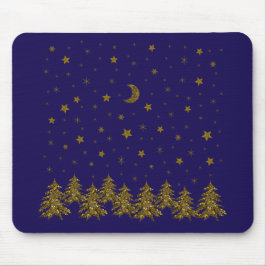 Mousepad Árvore de Natal Sparkasse, lua, estrelas