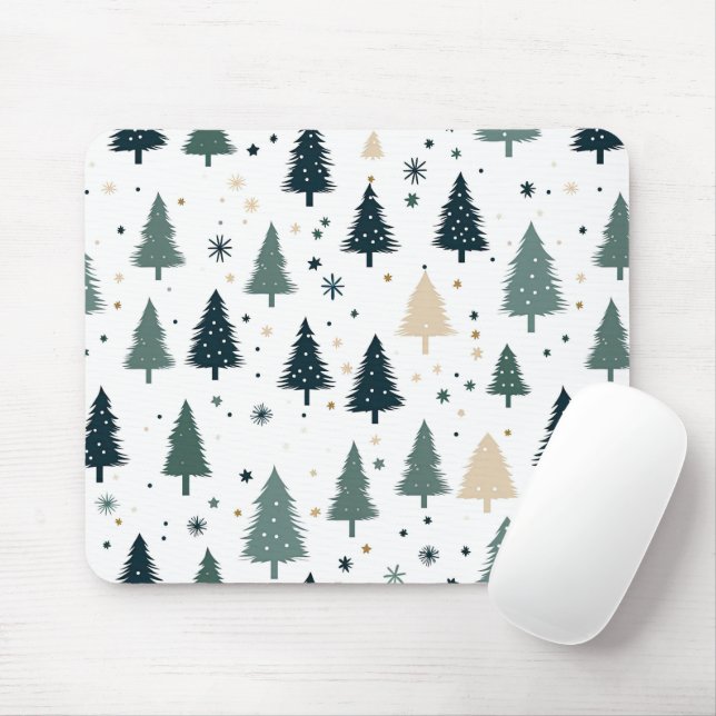 Mousepad Árvore de Natal Verde Simples (Com mouse)