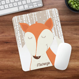 Mousepad Árvore de Pássaros da Raposa Vermelha