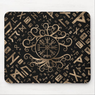 Mousepad Árvore de Vegvisir de vida Yggdrasil e de Runes