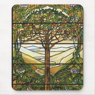 Mousepad Árvore de vida/de janela vitral de Tiffany