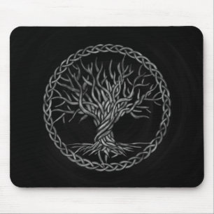 Mousepad Árvore de vida - Yggdrasil - grayscale