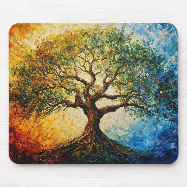 Mousepad Árvore do Conhecimento - Pintura a óleo (Frente)