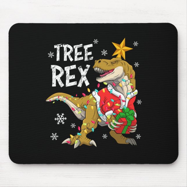 Mousepad Árvore do Dinossauro de Natal Rex Pajamas Homens M (Frente)