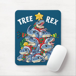 Mousepad Árvore do Dinossauro de Natal Rex Pajamas Men Meni