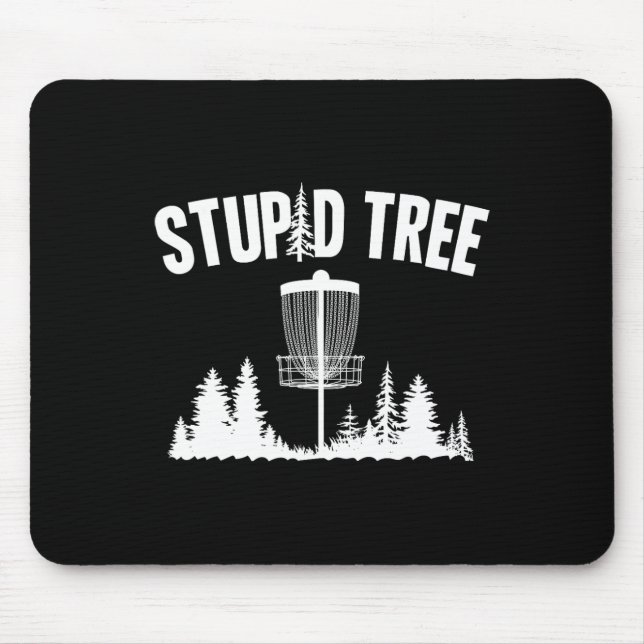 Mousepad Árvore Estúpida Disc Golf Frolfing Divertido Golfe (Frente)