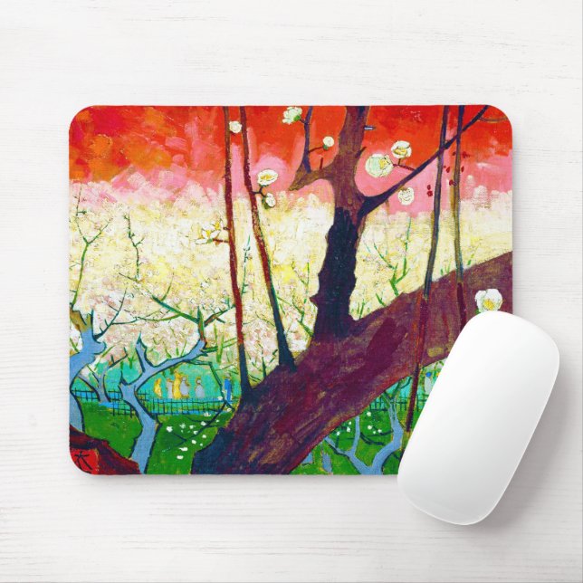 Mousepad Árvore florescente de ameixa (após Hiroshige), Van (Com mouse)