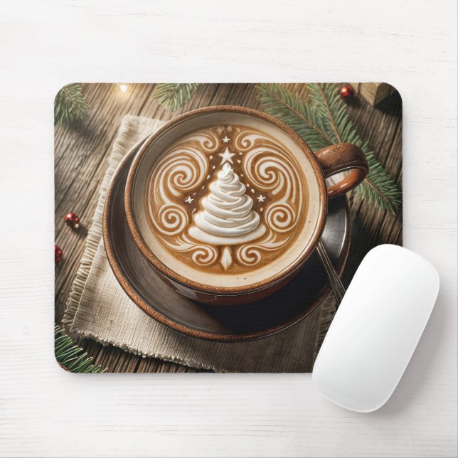 Mousepad Árvore Natal Latte (Com mouse)