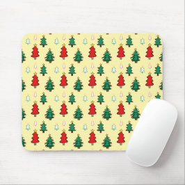 Mousepad Árvore natalícia com padrão superior estrelado sem