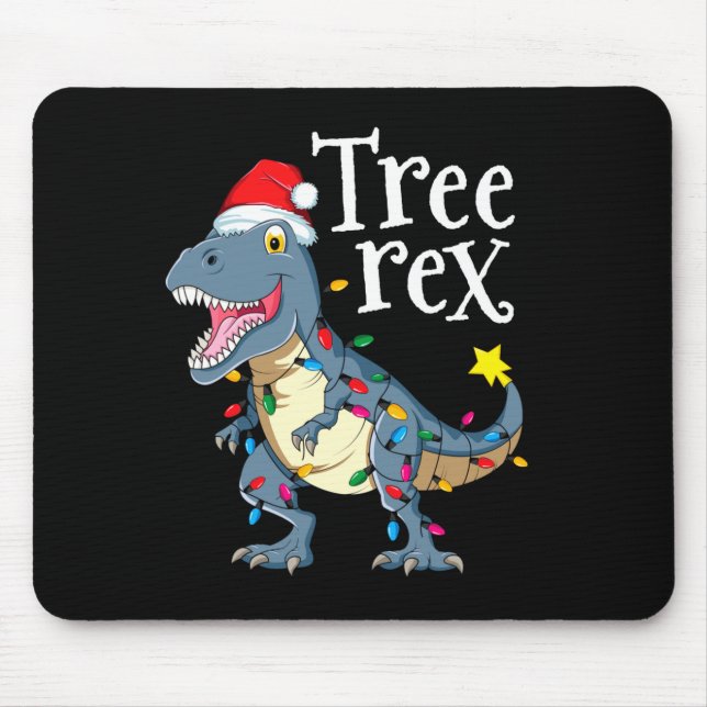 Mousepad Árvore rex dinossauro natal  (Frente)