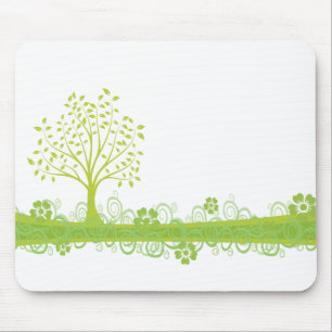 Mousepad Árvore verde retro