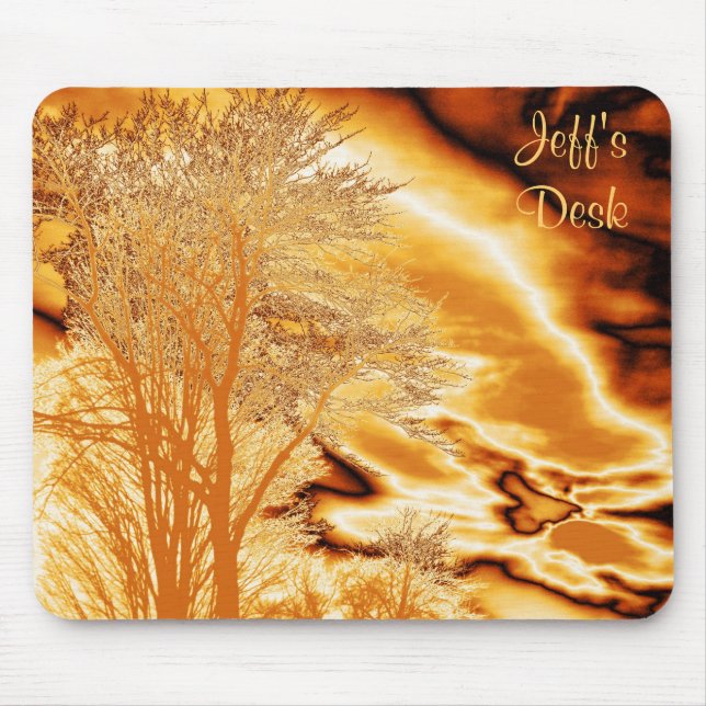Mousepad Árvore Winer no Pad do Mouse Dourado Molten (Frente)
