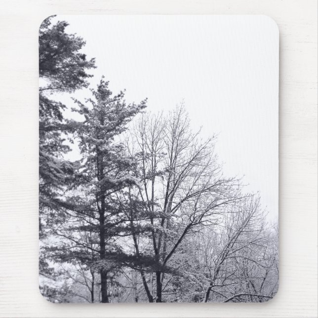 Mousepad Árvores cobertos de neve: Vertical (Frente)