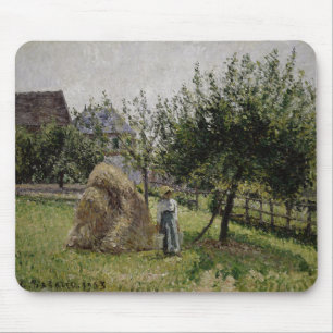 Mousepad Árvores de Apple na manhã ensolarada de Eragny