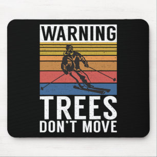 Mousepad Árvores de Aviso Não Se Movedor Neve Esporte De In