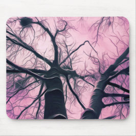 Mousepad Árvores de inverno Roxo Estilizadas