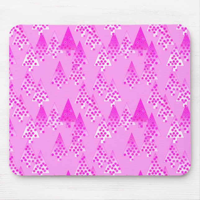 Mousepad Árvores de Natal de flores modernas - orquídea & v (Frente)