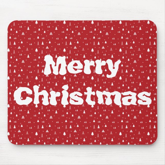 Mousepad Árvores de Natal e Flocos de Neve (Frente)