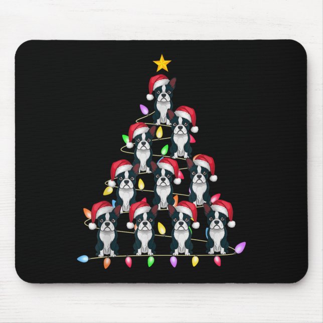 Mousepad Árvores de Natal Luzes Homens Mulheres Papais noei (Frente)