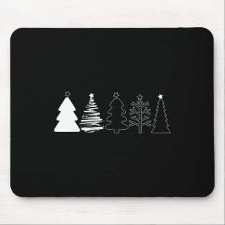 Mousepad Árvores de Natal Rústicas Floresta de Inverno Mini