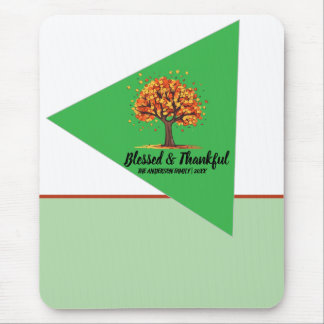 Mousepad Árvores de Outono Dourado Feliz Dia de Ação de Gra
