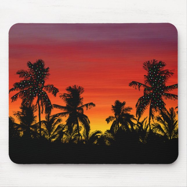 Mousepad Árvores de Palma Artísticas Feriados Tropicais de  (Frente)